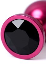 red anal plug toyfa metal with black gem - galeria 7