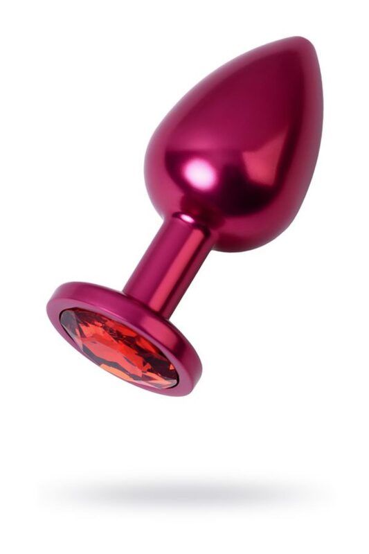 red anal plug toyfa metal with red gem - zdjęcie produktu