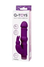 a toys vibrator with clitoral stim silicone purple 18 cm - zdjęcie produktu