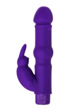 a toys vibrator with clitoral stim silicone purple 18 cm - galeria 3