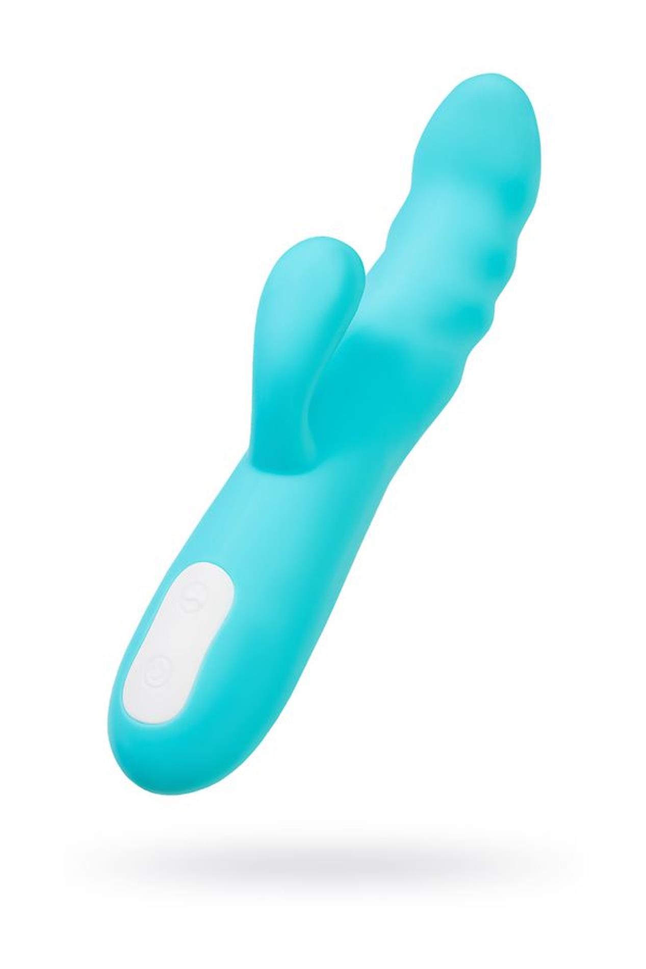 39-783047_01 jos vibrator rotator with clitoral stimulation jos merry swi silicone blue 20 7 cm - zdjęcie produktu