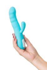 jos vibrator rotator with clitoral stimulation jos merry swi silicone blue 20 7 cm - galeria 6