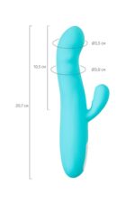 jos vibrator rotator with clitoral stimulation jos merry swi silicone blue 20 7 cm - galeria 7