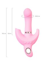 jos vibrator with clitoral stimulator jos twistme silicone pink 19 5 cm - galeria 6