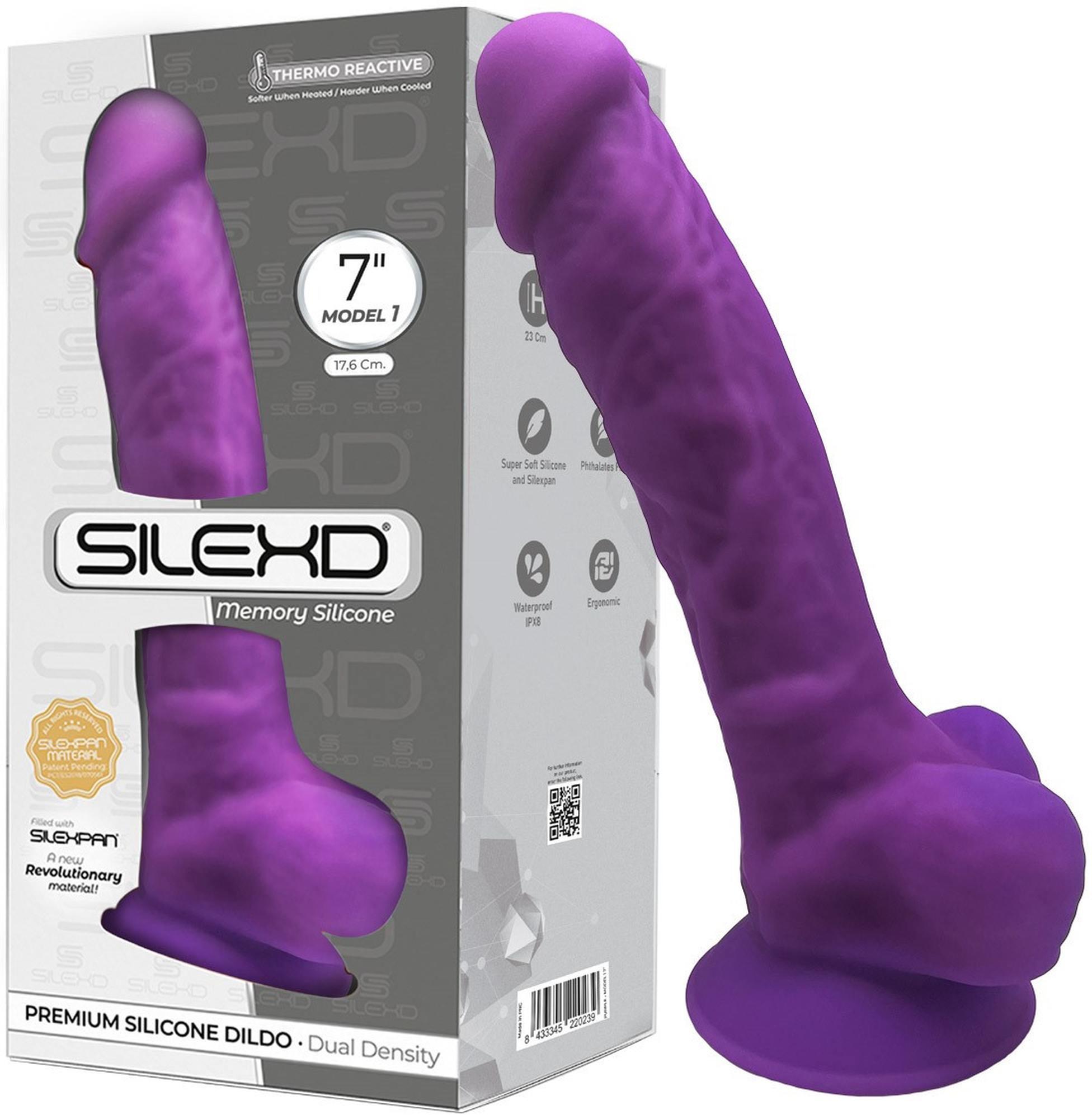 4-220239 Dildo-Model 1 (7"") Purple - obrazek 1