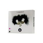 kajdanki smieszna zabawka kadanki metallic handcuffsfeather cov black - zdjęcie produktu
