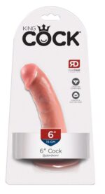 king cock 6 inch flesh - zdjęcie produktu