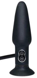 true black vibrating butt plug - galeria 2