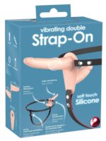 vibrating double strap on - zdjęcie produktu