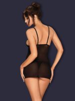 koszulka nocna i stringi lucita czarna - galeria 3