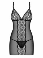 koszulka nocna i stringi lucita czarna - galeria 4