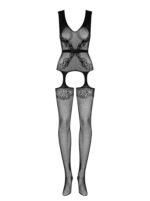 bodystocking solenya czarne otwarte - galeria 4