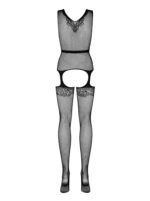 bodystocking solenya czarne otwarte - galeria 5