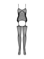 bodystocking noelis czarne otwarte s m l - galeria 4