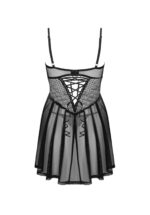 koszulka nocna i stringi chemeris czarna - galeria 5