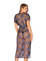 peniuar flowlace niebieski s m - galeria 1