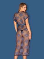 peniuar flowlace niebieski s m - galeria 3