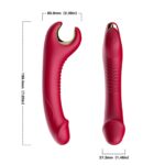 stymulator silicone 9 vibration function red - galeria 5