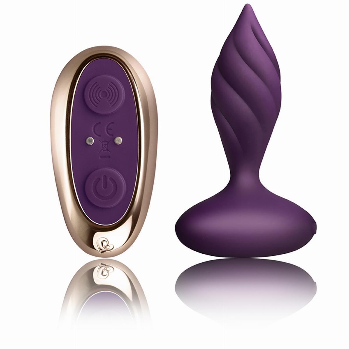 55-10PSDESPL Rocks-Off - Petite Sensations Desire Vibrating Anal Plug - Purple - obrazek 1