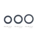3 piece cock ring set grey - galeria 4