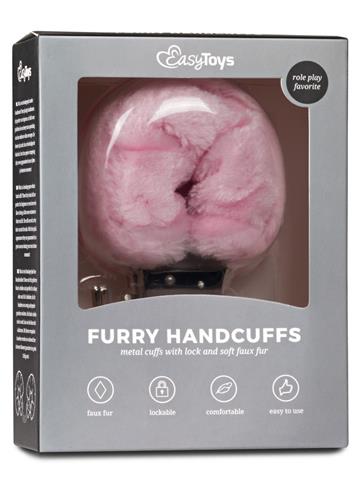 kajdanki furry handcuffs pink - zdjęcie produktu