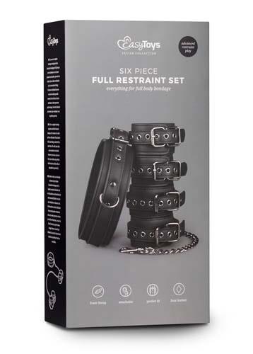 kajdanki fetish set with collar ankle and wrist cuffs - zdjęcie produktu