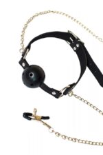 ball gag with nipple clamps party hard gratitude - galeria 2