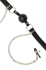 ball gag with nipple clamps party hard gratitude - galeria 3