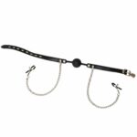 ball gag with nipple clamps party hard hentai - zdjęcie produktu
