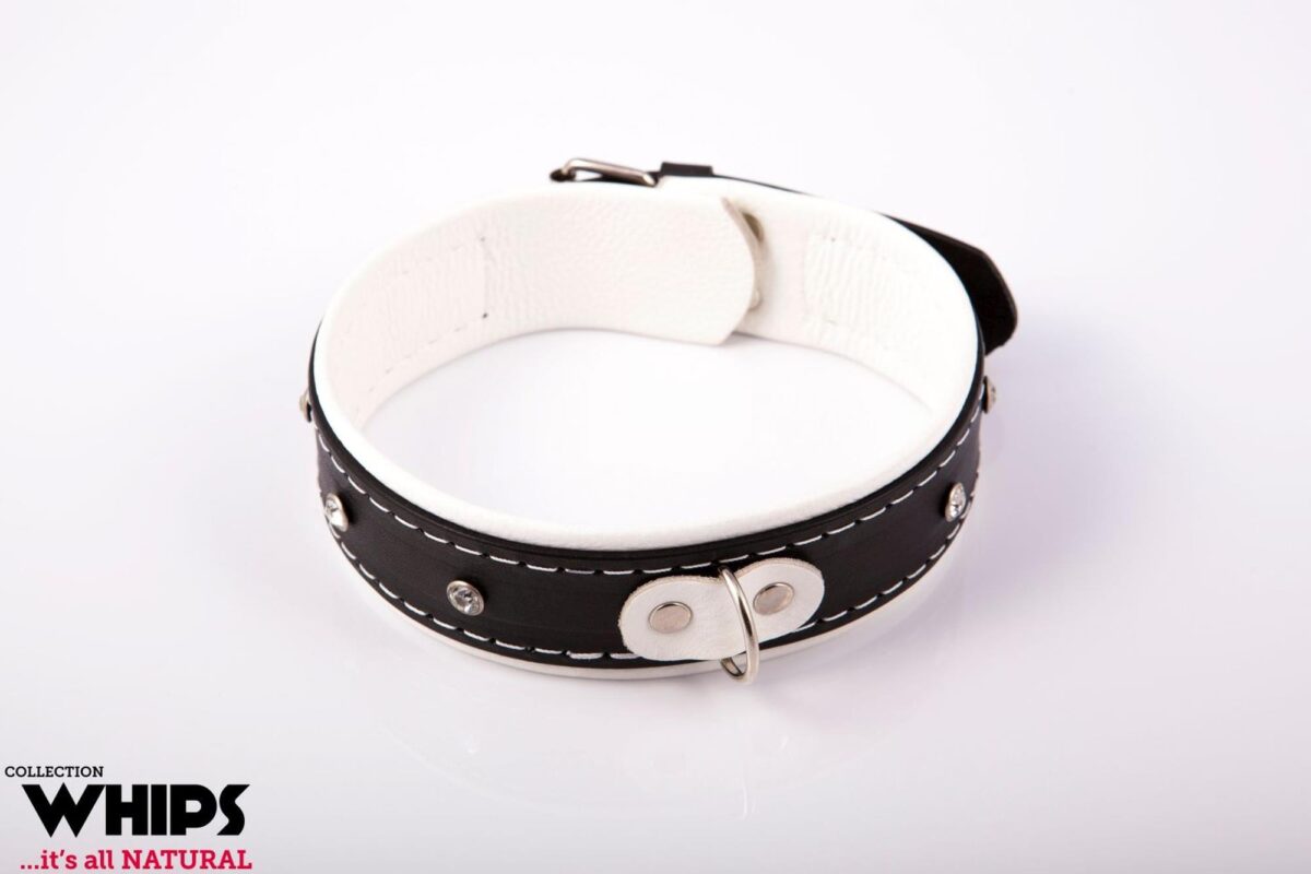 wiazania obroza damska 4 cm biala - zdjęcie produktu