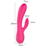 wibrator silicone vibrator usb 7 function booster heating - galeria 2