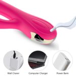 wibrator silicone vibrator usb 7 function booster heating - galeria 13