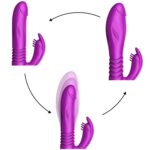 wibrator silicone vibrator usb 10 function expander and thrusting function - galeria 4