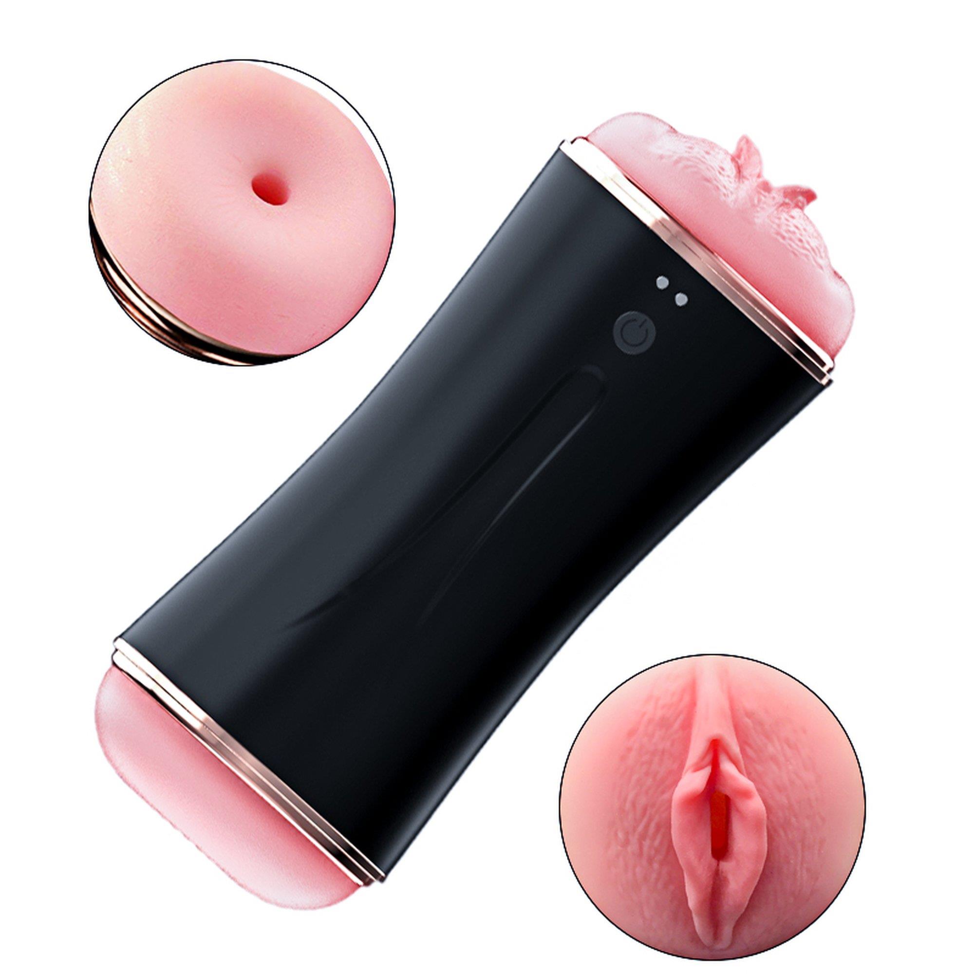 63-00045 Masturbator-Vibrating Masturbation Cup USB 10 function + Interactive Function / Double Ends - obrazek 1