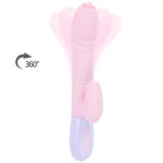 wibrator silicone vibrator usb 7 function and thrusting function heating pink - galeria 2