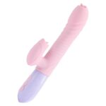 wibrator silicone vibrator usb 7 function and thrusting function heating pink - galeria 4