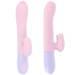 wibrator silicone vibrator usb 7 function and thrusting function heating pink - galeria 6