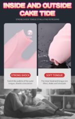wibrator silicone vibrator usb 7 function and thrusting function heating pink - galeria 7
