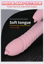 wibrator silicone vibrator usb 7 function and thrusting function heating pink - galeria 12