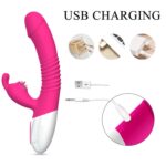wibrator silicone vibrator usb 7 powerful licking and thrusting modes - galeria 2