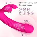 wibrator silicone vibrator usb 7 powerful licking and thrusting modes - galeria 4