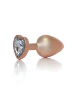 plug jewellery pearl gold heart plug clear m - zdjęcie produktu