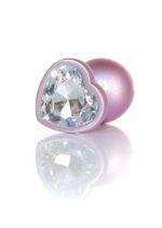 plug jewellery pearl pink heart plug clear l - galeria 2