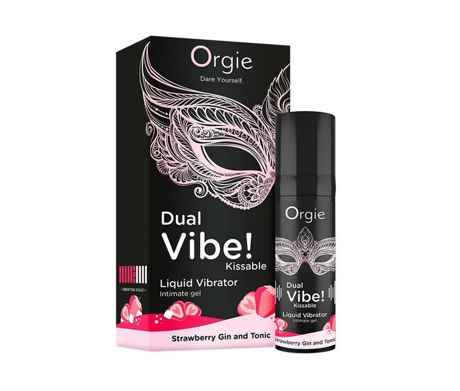 69-17540 Dual Vibe! Kissable Liquid Vibrating Strawberry Gin And Tonic - obrazek 1
