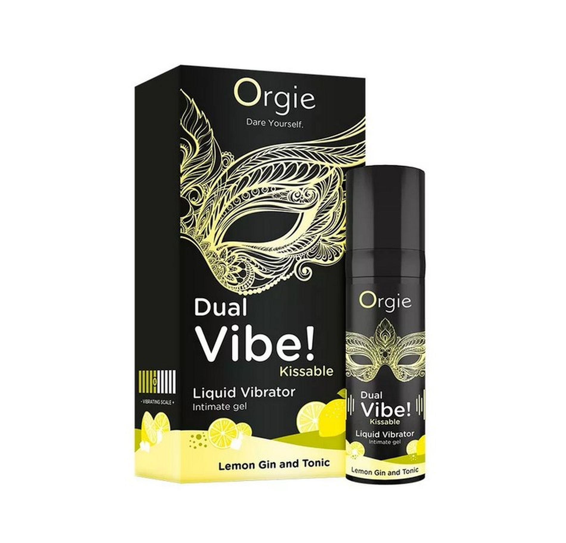 69-17557 Dual Vibe! Kissable Liquid Vibrating Lemon Gin And Tonic - obrazek 1