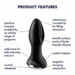 plug vibrator rotation plug 2 connect app black - galeria 6
