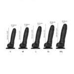 sliding skin realistic dildo black s - galeria 3