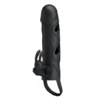 pretty love penis sleeve with ball strap vibration black - galeria 1