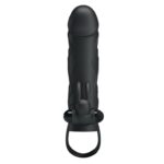 pretty love penis sleeve with ball strap vibration black - galeria 2