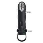 pretty love penis sleeve with ball strap vibration black - galeria 6